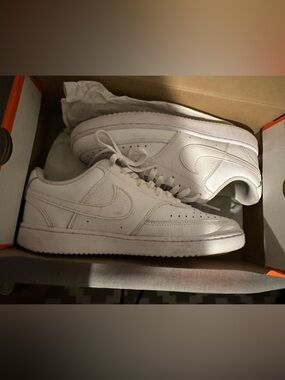 Nike White Low-Top Leather Sneakers